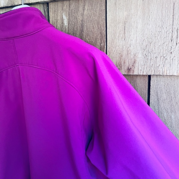 North End Three-Layer Fleece Jacket Soft Fuchsia Embroidered Squamish Valley L - Picture 14 of 16